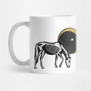 SKELETON HORSE Starry Night Illustrated Design Mug